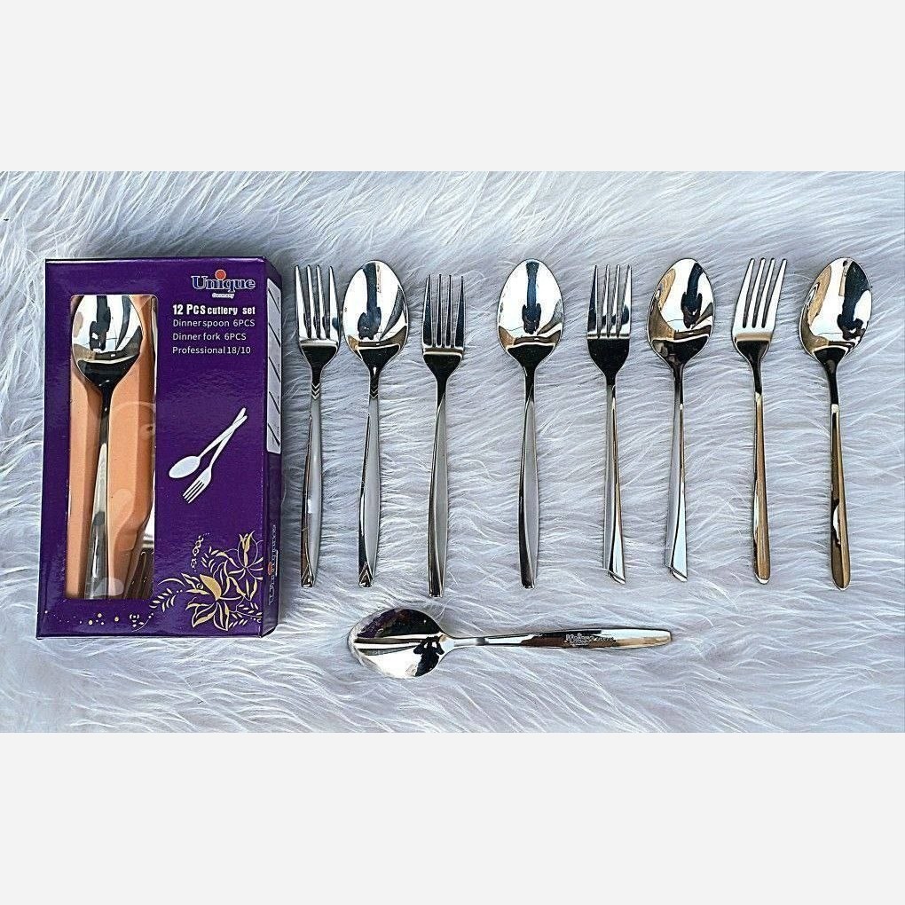 قاشق و چنگال یونیک جعبه بنفش 12پارچه