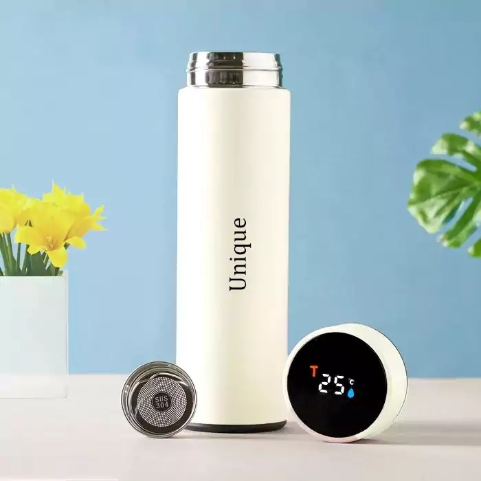 فلاسک هوشمند یونیک مدل دماسنج دار رنگی گنجایش 0.5 لیتر
