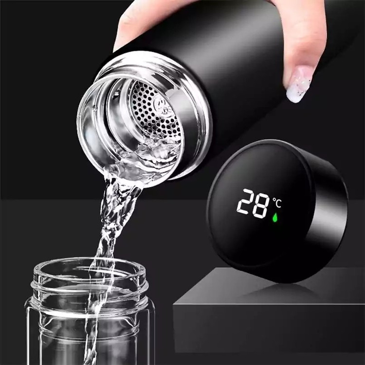 فلاسک هوشمند یونیک مدل دماسنج دار رنگی گنجایش 0.5 لیتر